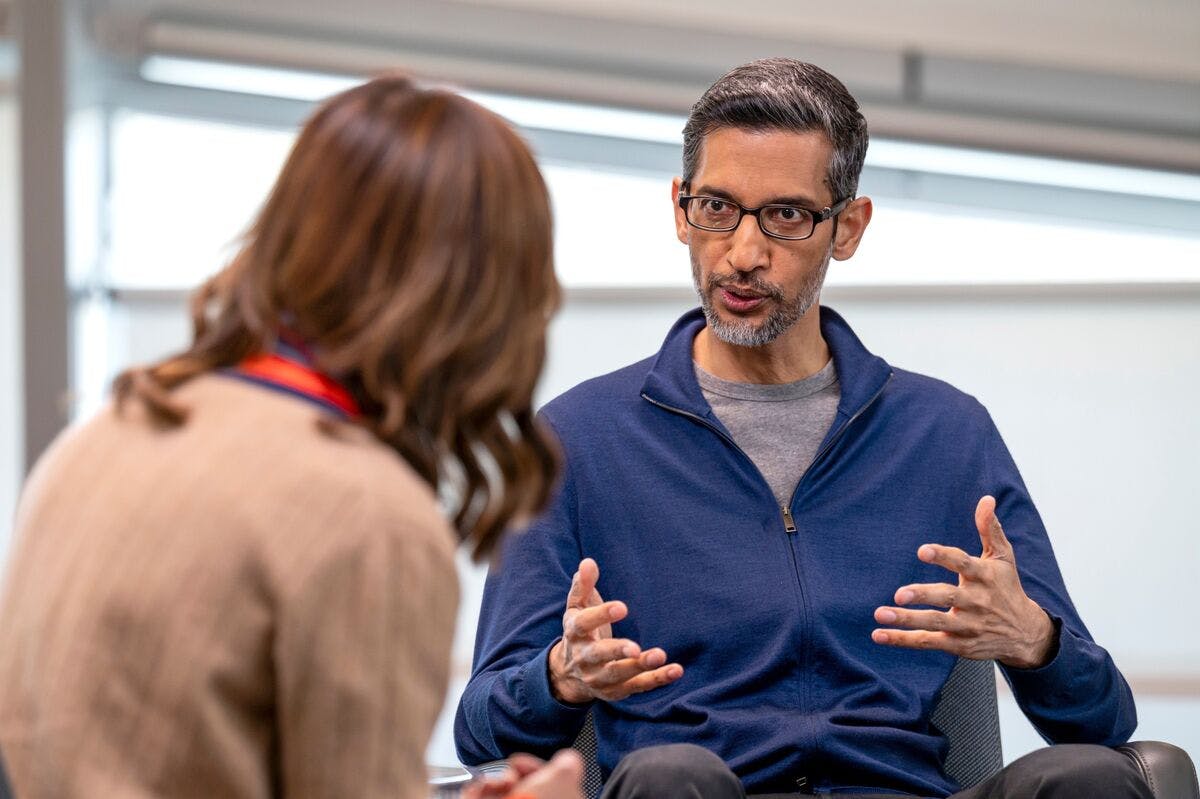 Google CEO Pichai Discusses Long-Term AI Vision, Competes with Microsoft; Interview Wednesday 6pET