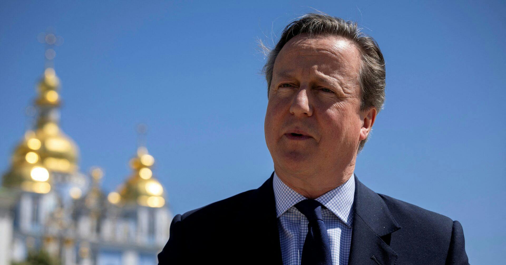 UK's Cameron in Kyiv: £3 Billion Yearly to Ukraine, Supports Strikes, NATO-Russia Tensions